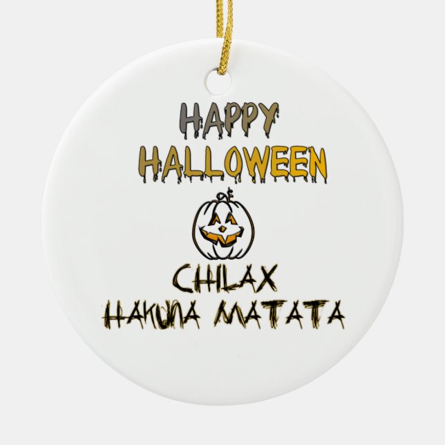 Adorno De Cerámica Chill and Relax Happy Halloween Collection (Frente)