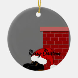 Adorno De Cerámica chimenea de zapatos santa