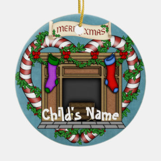 Adorno De Cerámica Chimenea del navidad