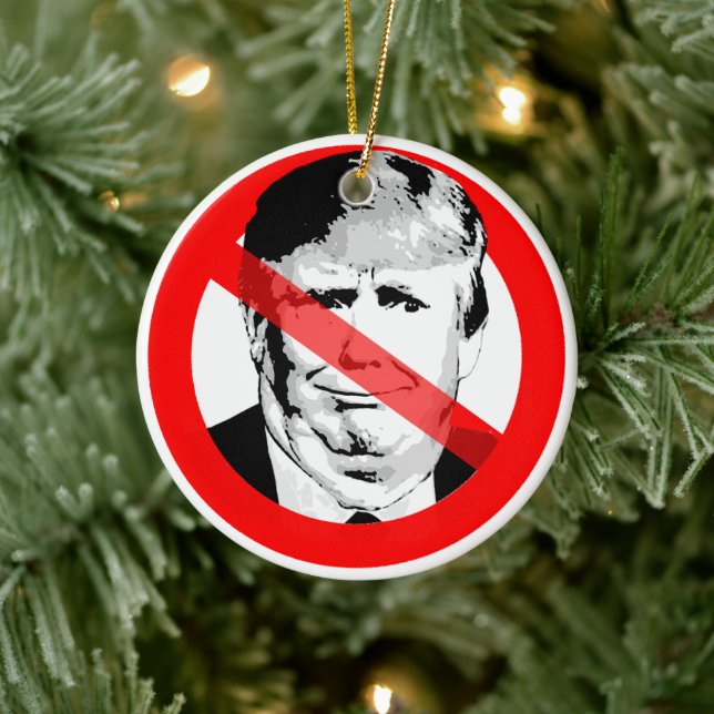 Adorno De Cerámica China anti-Donald Trump cruza la cara (Árbol)