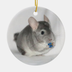 Adorno De Cerámica Chinchilla que lleva a cabo el presente