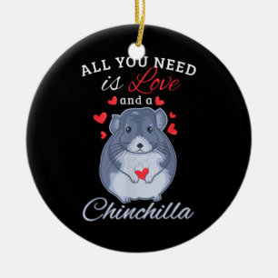 Adorno De Cerámica Chinchilla Regalo Gracioso Mascota a los animales