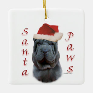 Adorno De Cerámica Chino Shar-Pei Santa Paws