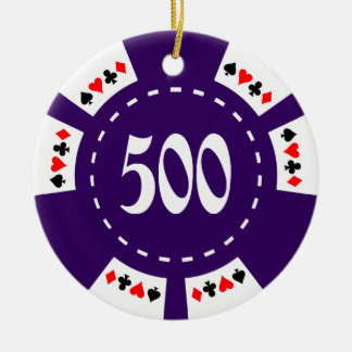 Adorno De Cerámica Chip de póquer de 500 dólares