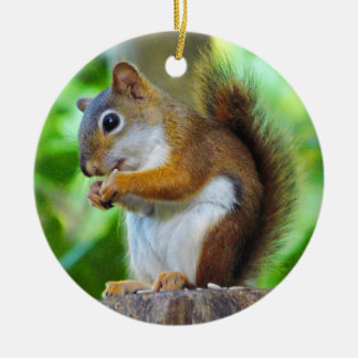 Adorno De Cerámica Chipper Red Squirrel
