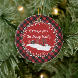 Adorno De Cerámica Chisholm Original Moderno Escocia Tartán