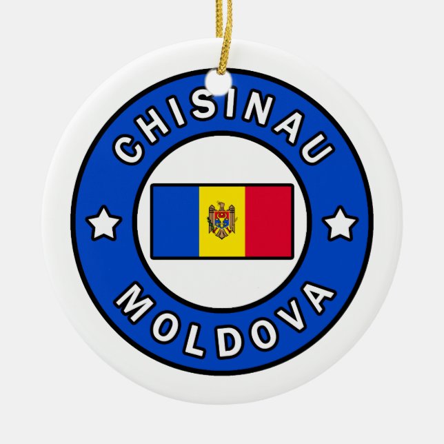 Adorno De Cerámica Chisinau Moldavia (Frente)