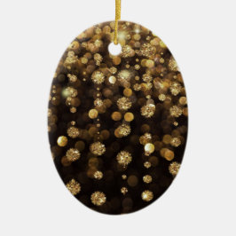 Adorno De Cerámica Chispas de oro del purpurina del navidad