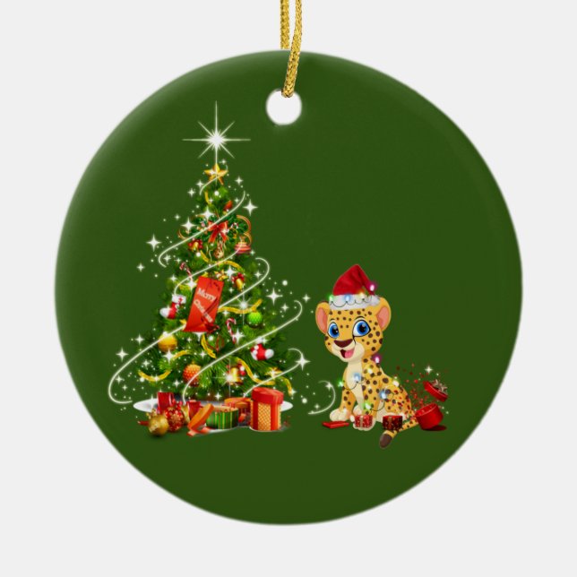 Adorno De Cerámica Chita con Navidades Gorras Scaft (Frente)