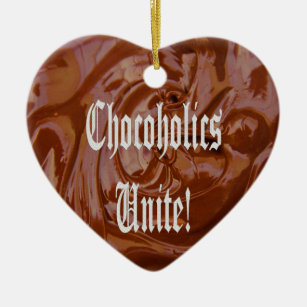 Adorno De Cerámica Chocoholics Unite Heart Ornament