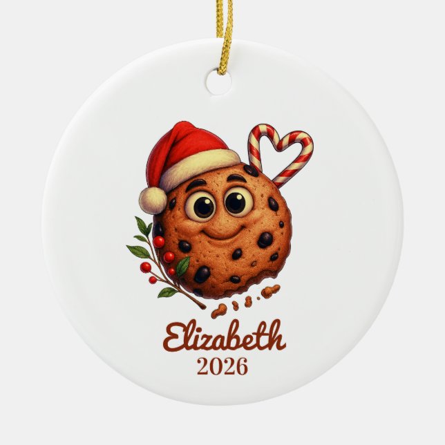 Adorno De Cerámica Chocolate Chip Cookie Ornament,Sweet Lovers (Frente)