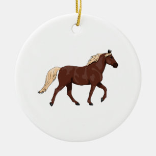Adorno De Cerámica Chocolate de caballos de Montaña Rocosa