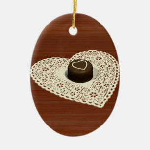 Adorno De Cerámica Chocolate de San Valentín
