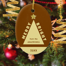 Adorno De Cerámica Chocolate Family Photo Minimalist Keepsake