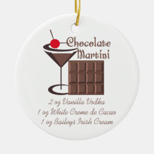 Adorno De Cerámica Chocolate Martini