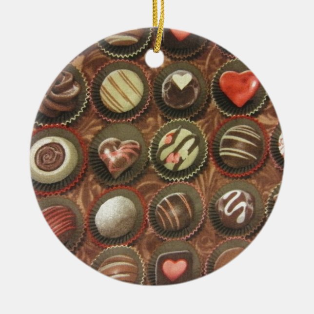 Adorno De Cerámica Chocolates y trufas (Frente)