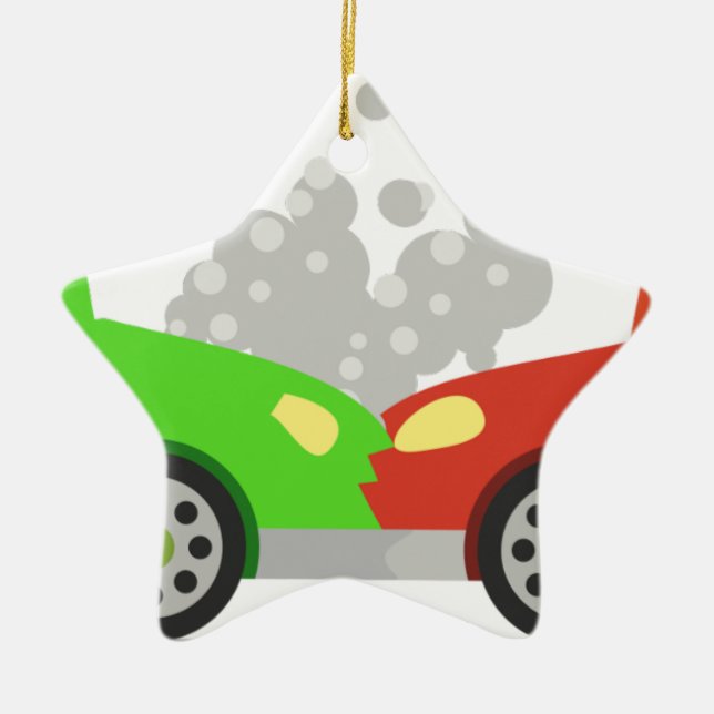 Adorno De Cerámica Choque de coche (Frente)