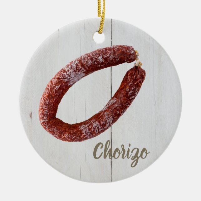 Adorno De Cerámica Chorizo Sausage (Frente)