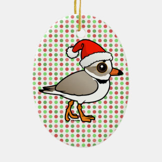 Adorno De Cerámica Chorlito aflautado Santa