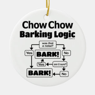 Adorno De Cerámica Chow Chow Barking Logic