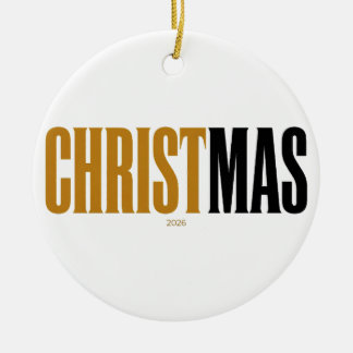 Adorno De Cerámica Christ Is Christmas Gold 2026