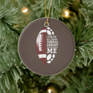 Adorno De Cerámica Christian Football Gifts Teen Boys Kids Men Religi
