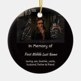 Adorno De Cerámica Christian Memorial Keepsake Motorcycle Biker