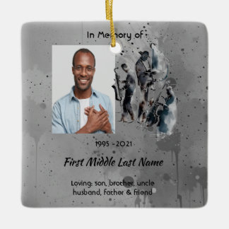 Adorno De Cerámica Christian Memorial Keepsake Music Jazz Band