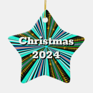 Adorno De Cerámica Christma 2024 (cambia las palabras)
