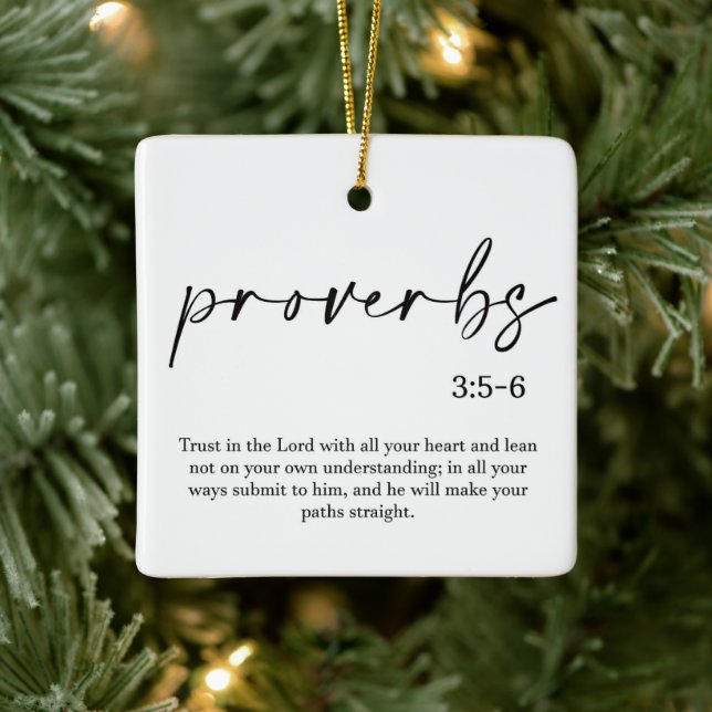 Adorno De Cerámica  Christmas Bible Verse Ceramic Ornament (Árbol)