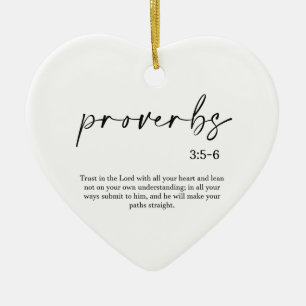 Adorno De Cerámica Christmas Bible Verse Heart Ceramic Ornament