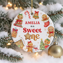 Adorno De Cerámica Christmas Cookie Sweet One 1st Birthday 