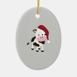 Adorno De Cerámica Christmas cow
