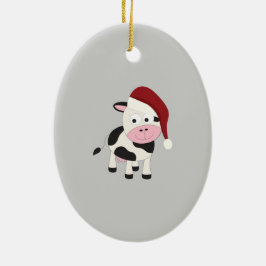 Adorno De Cerámica Christmas cow