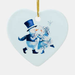 Adorno De Cerámica Christmas Frost Romance - Snowy Magic Vintage