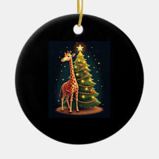 Adorno De Cerámica Christmas Giraffe Official Tree Topper Funny Tall 