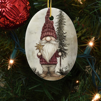 Adorno De Cerámica Christmas Gnome for the Holidays