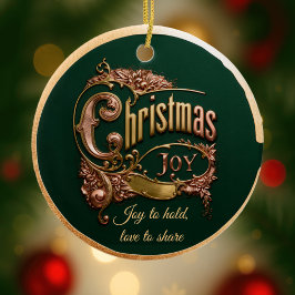 Adorno De Cerámica “Christmas Joy” Ornament