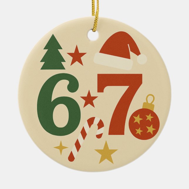 Adorno De Cerámica Christmas Ornament 6/7  (Frente)