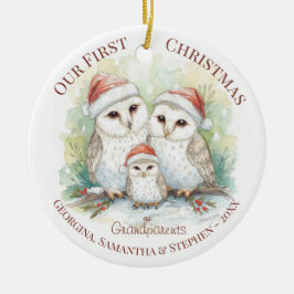 Adorno De Cerámica Christmas Ornament - First Christmas Grandparents