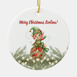 Adorno De Cerámica Christmas Ornament From the Elf