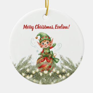 Adorno De Cerámica Christmas Ornament From the Elf
