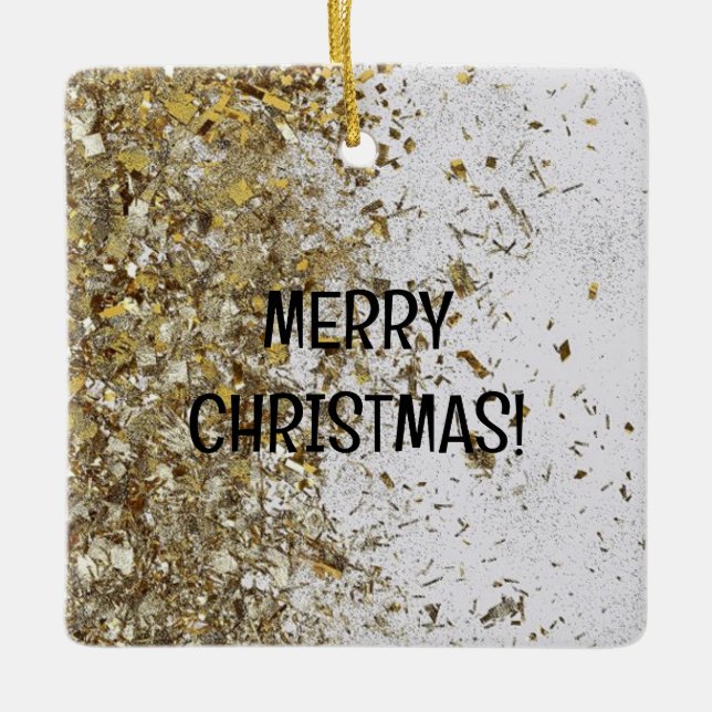ADORNO DE CERÁMICA CHRISTMAS ORNAMENT GOLD DETALLE (Anverso)