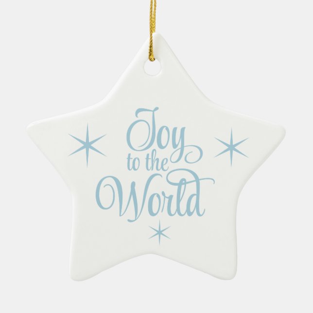 Adorno De Cerámica Christmas Ornament Joy to the World (Frente)