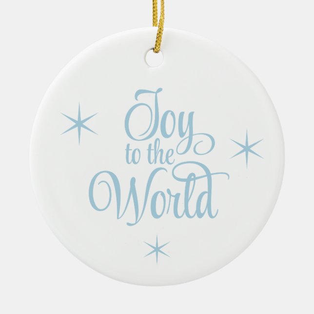 Adorno De Cerámica Christmas Ornament Joy to the World (Frente)