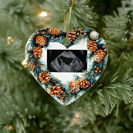 Adorno De Cerámica Christmas Pregnancy Ultrasound  Baby On The Way 