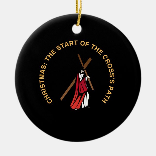 Adorno De Cerámica Christmas: The Start of the Cross's Path (Frente)