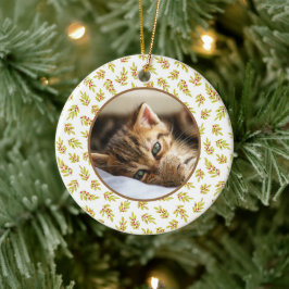 Adorno De Cerámica Christmas Tree Editable Pet Photo Decoration