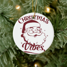 Adorno De Cerámica Christmas Vibes Vintage Design