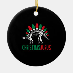 Adorno De Cerámica Christmasaurus Cute Navidades Dinosaur Tree Rex Di
